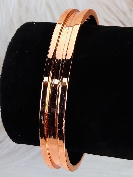 Jewelry - Elegant Copper-Toned Weighted Cuff Bracelet